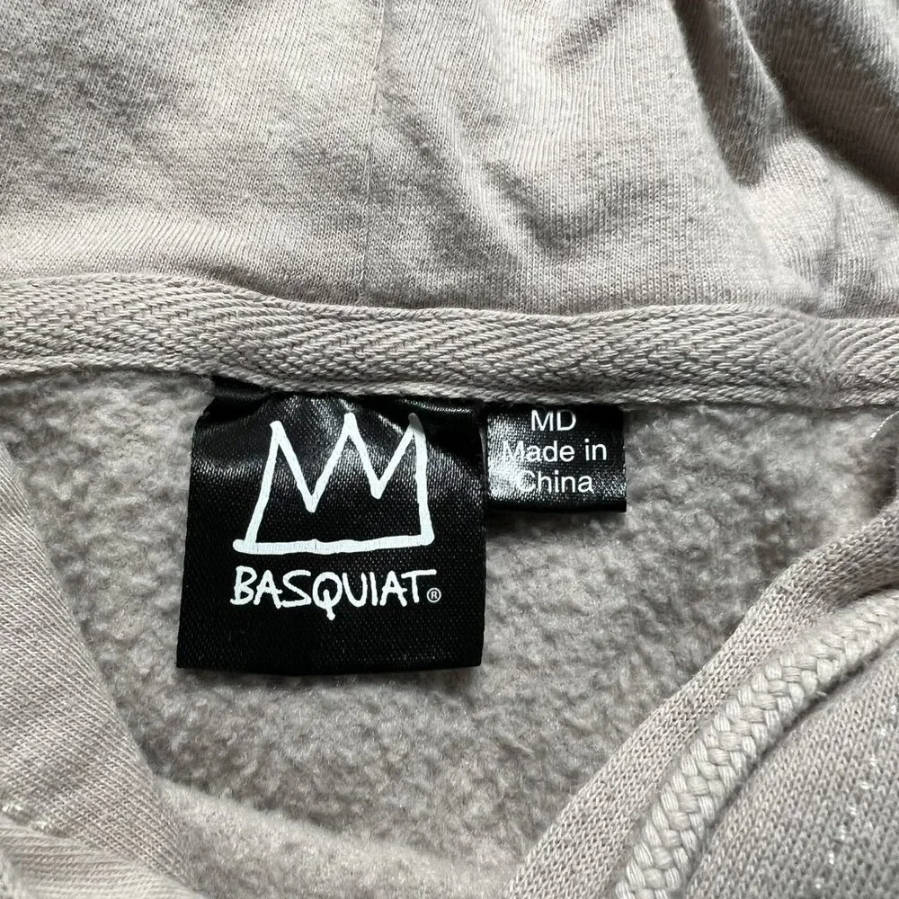 Jean-Michel Basquiat Long Sleeve Hoodie Dinosaur T-Rex Men’s Size Medium - Picture 4 of 8